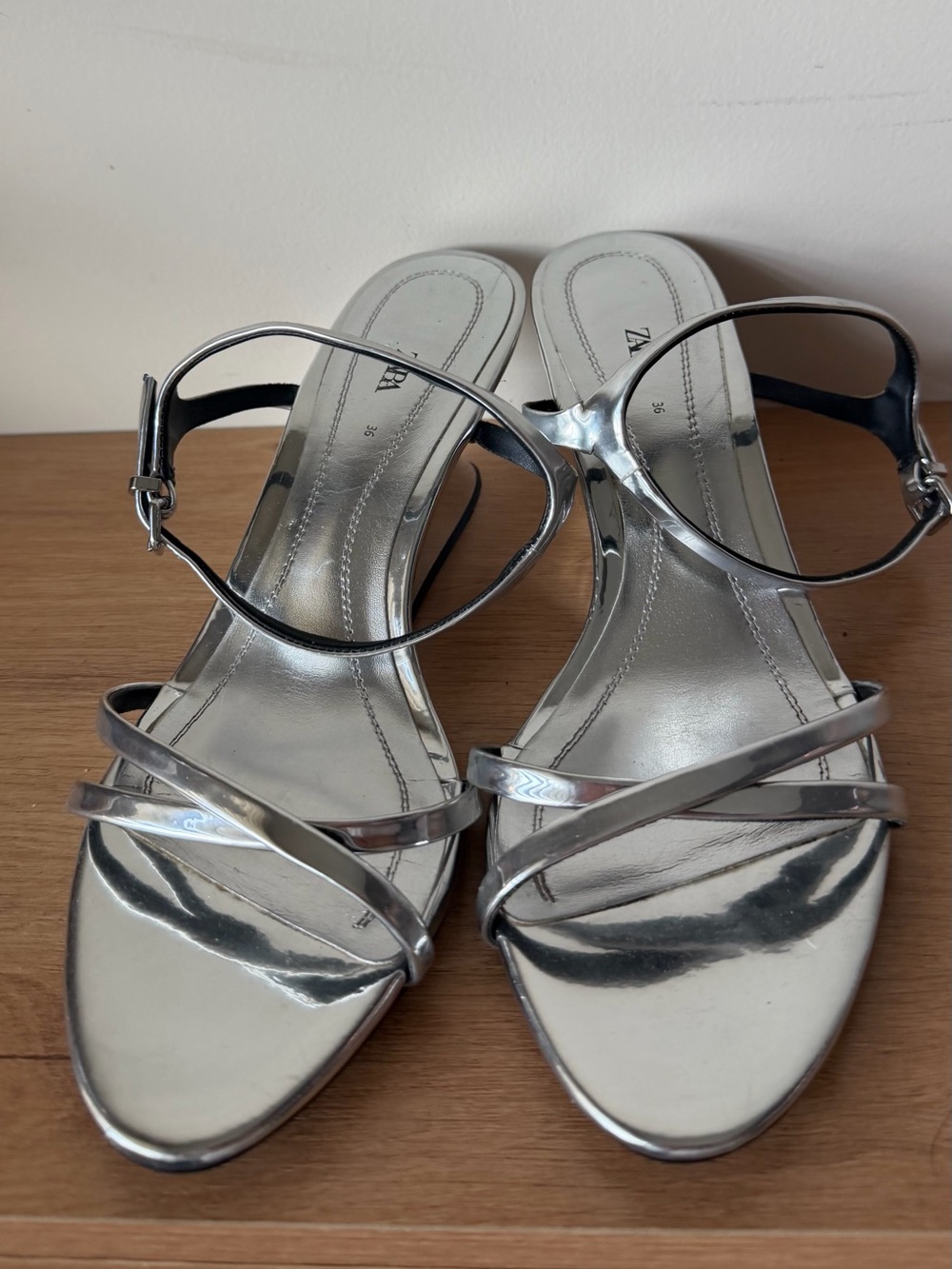 Zara silver sandles